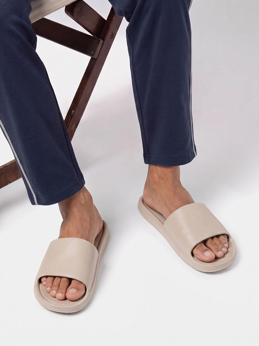 Beige Soft Comfort Home Slides