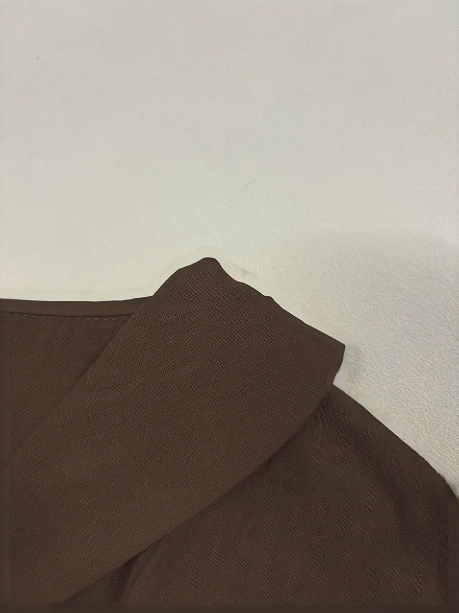 Coffee Brown 3/4 Sleeve Regular Top