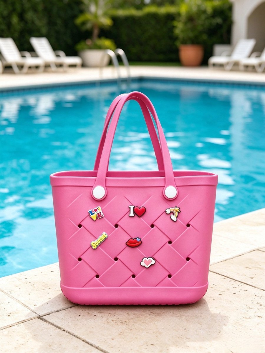Pink Tote Bag with Dual Handle