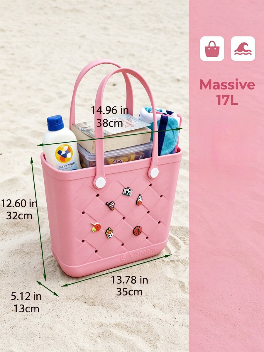 Light Pink Quilted-Look Tote Bag