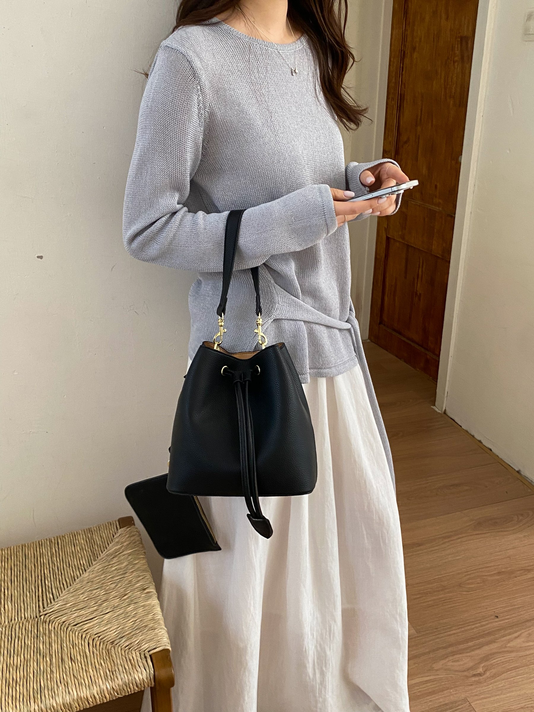 شنطة دلو سادة برباط
