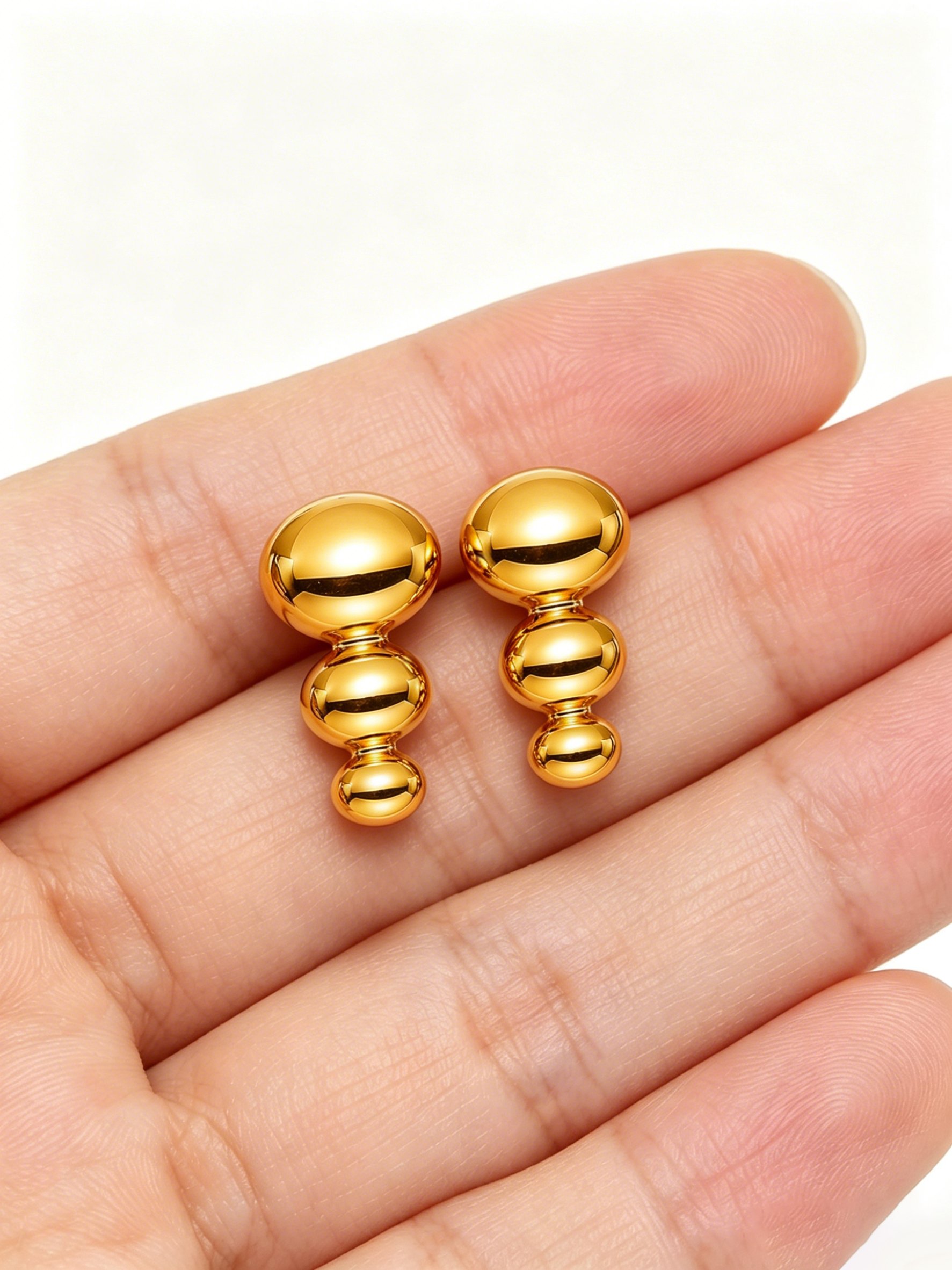 Gold Tone Dangler Earrings