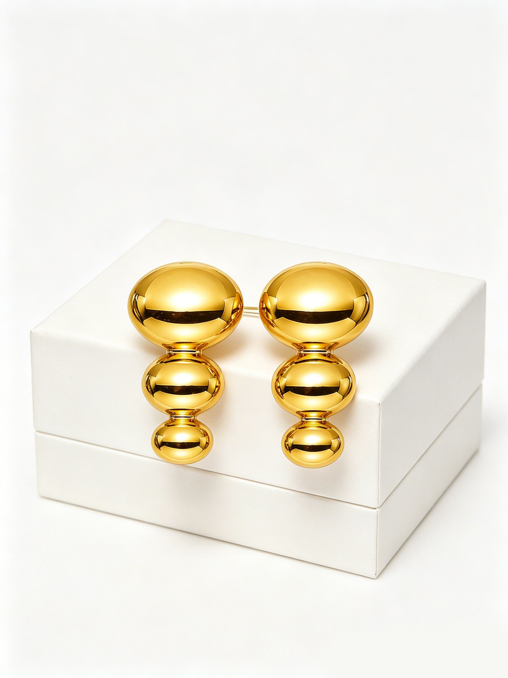 Gold Tone Dangler Earrings