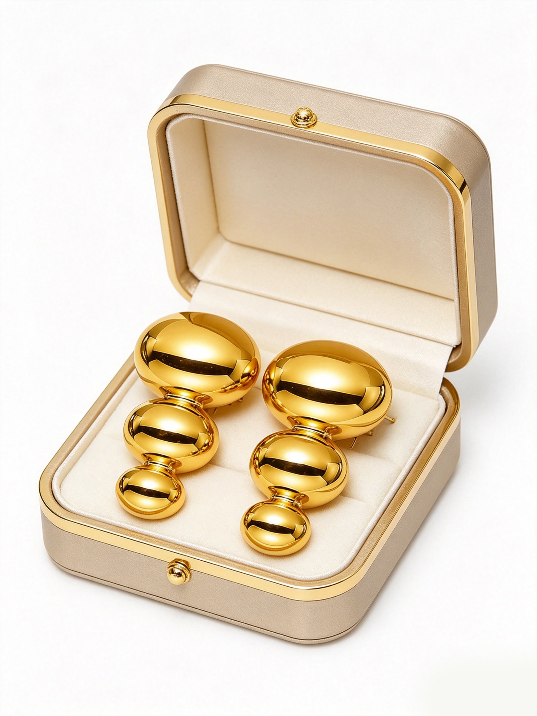 Gold Tone Dangler Earrings
