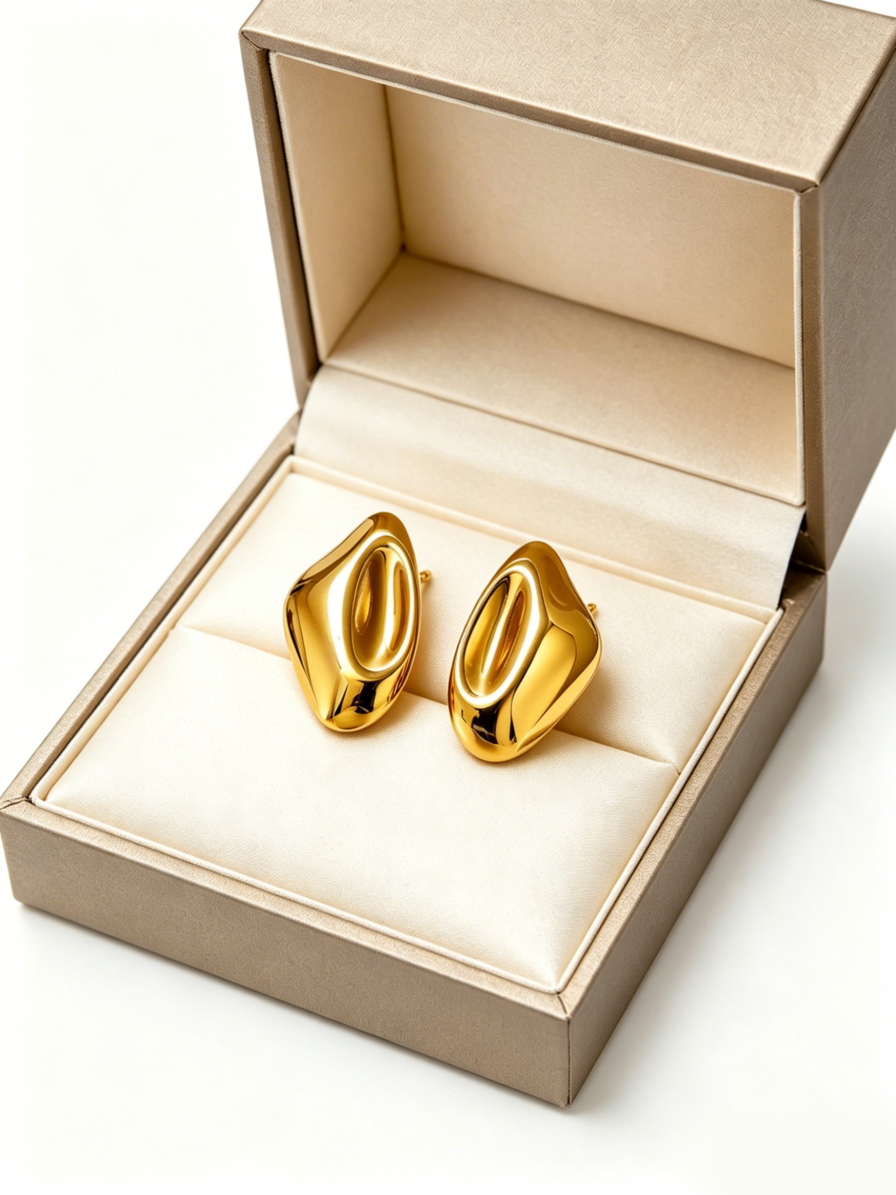 Golden Tone Stud Earrings