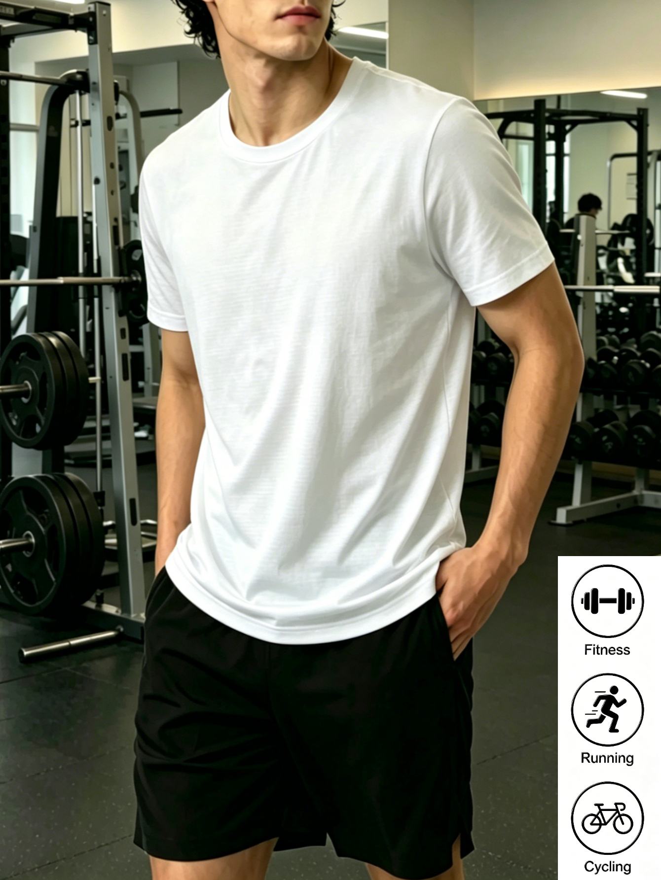 Men Short Sleeve T-Shirt Casual Sports Shorts Set