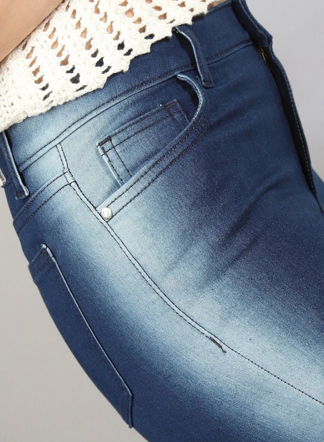 Blue Skinny Fit High-Rise Stretchable Jeans