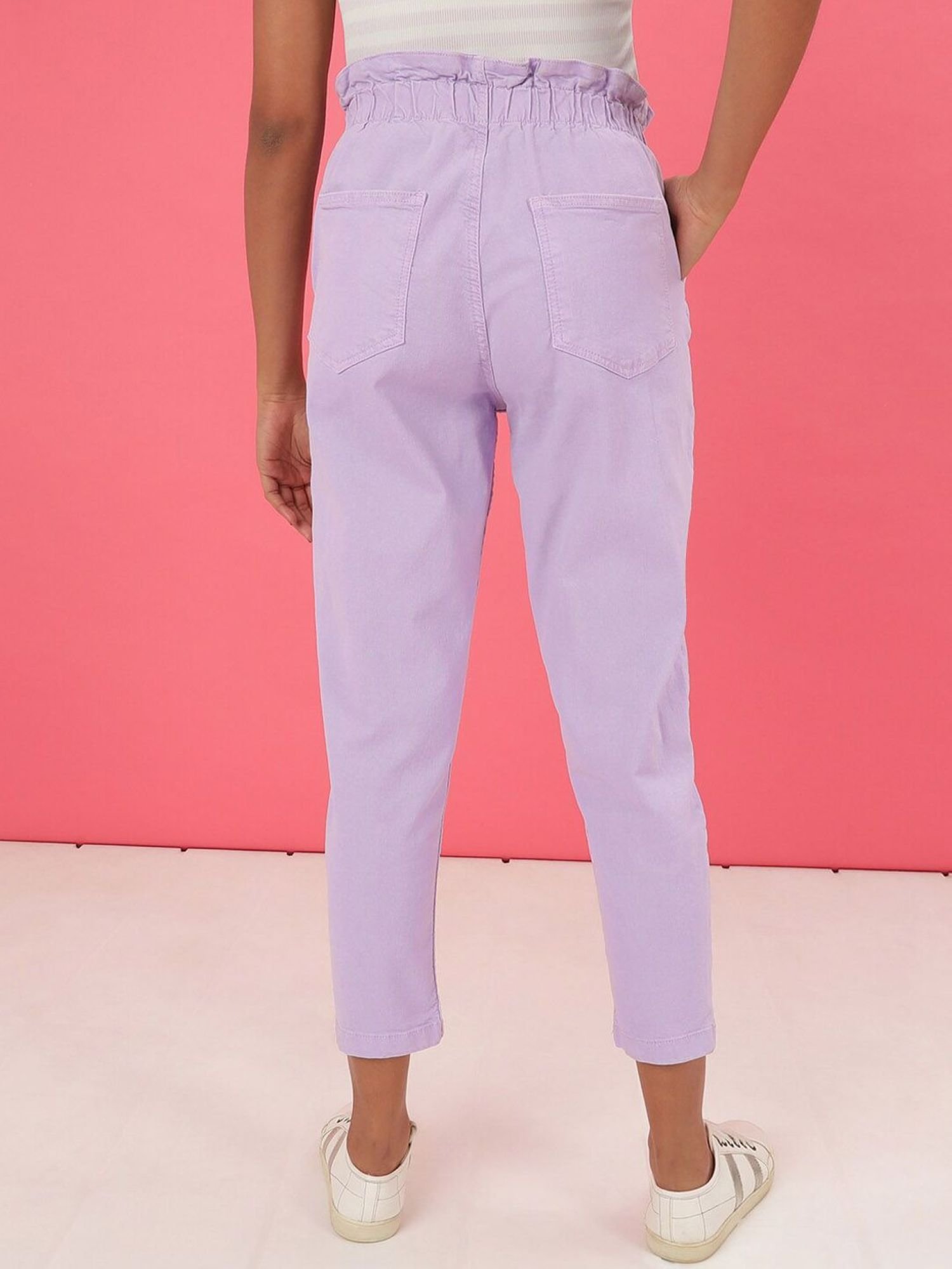 Purple Mom Fit High-Rise Stretchable Jeans