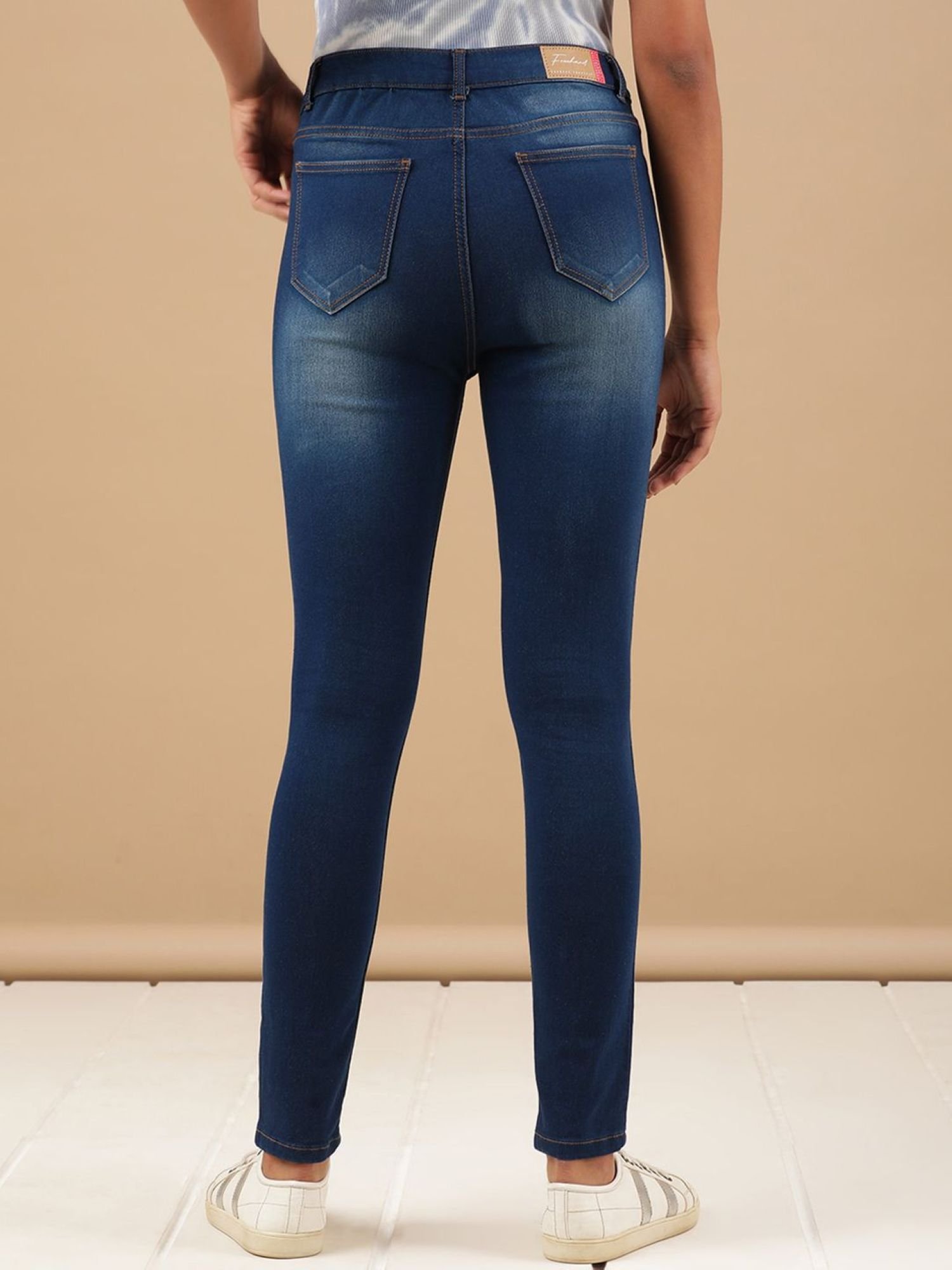 Blue Skinny Fit High-Rise Stretchable Jeans
