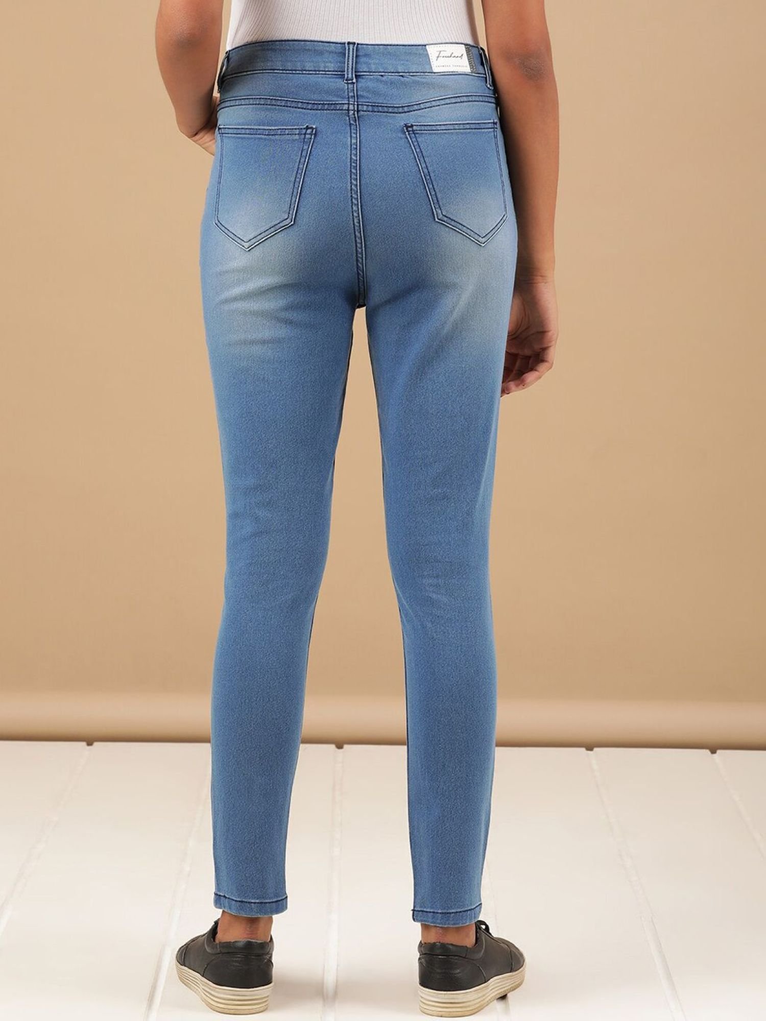 Blue Skinny Fit High-Rise Stretchable Jeans