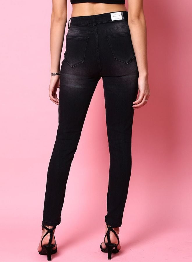 Black Skinny Fit High-Rise Stretchable Jeans