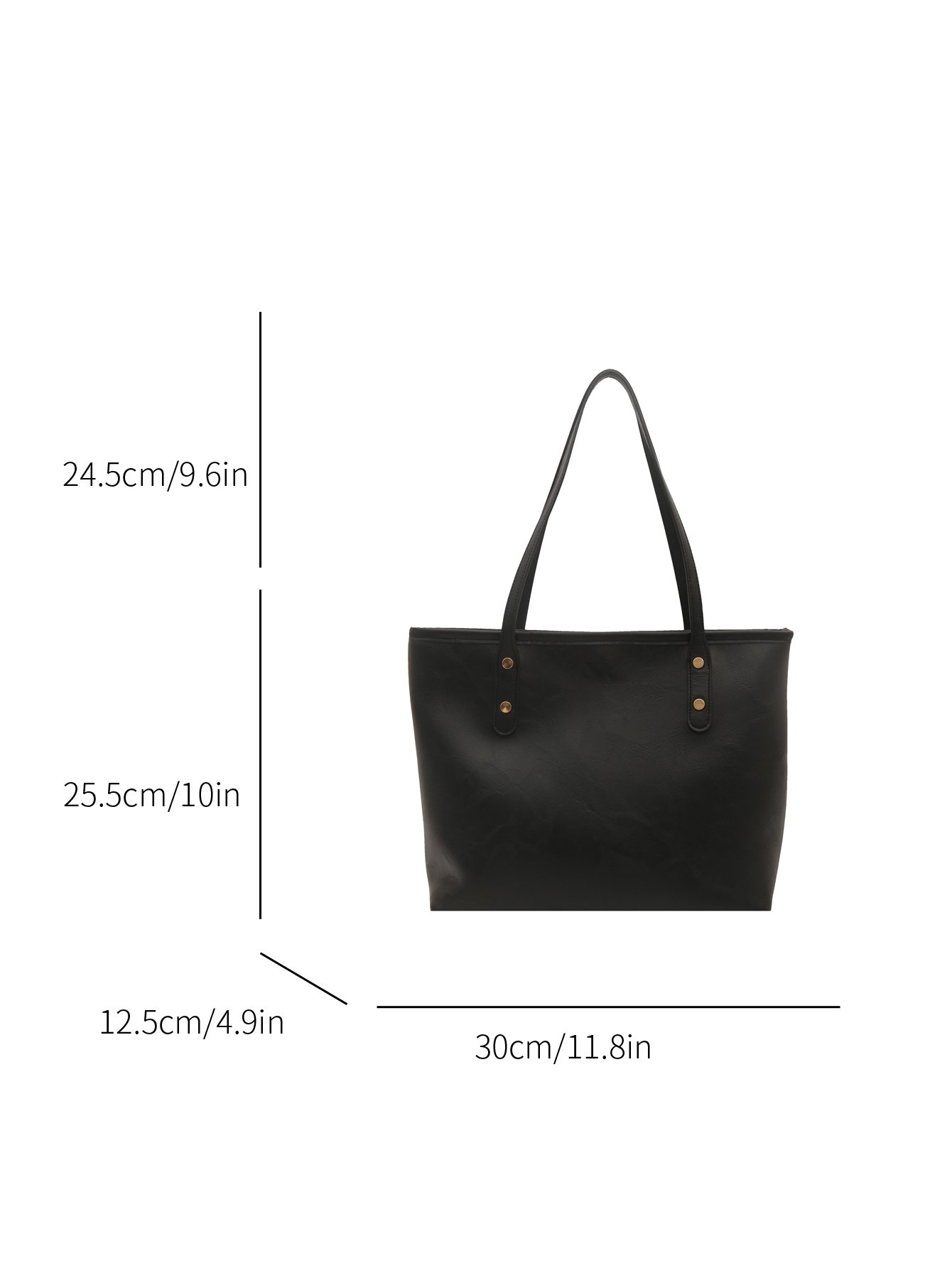 Black Tote Bag with Charm