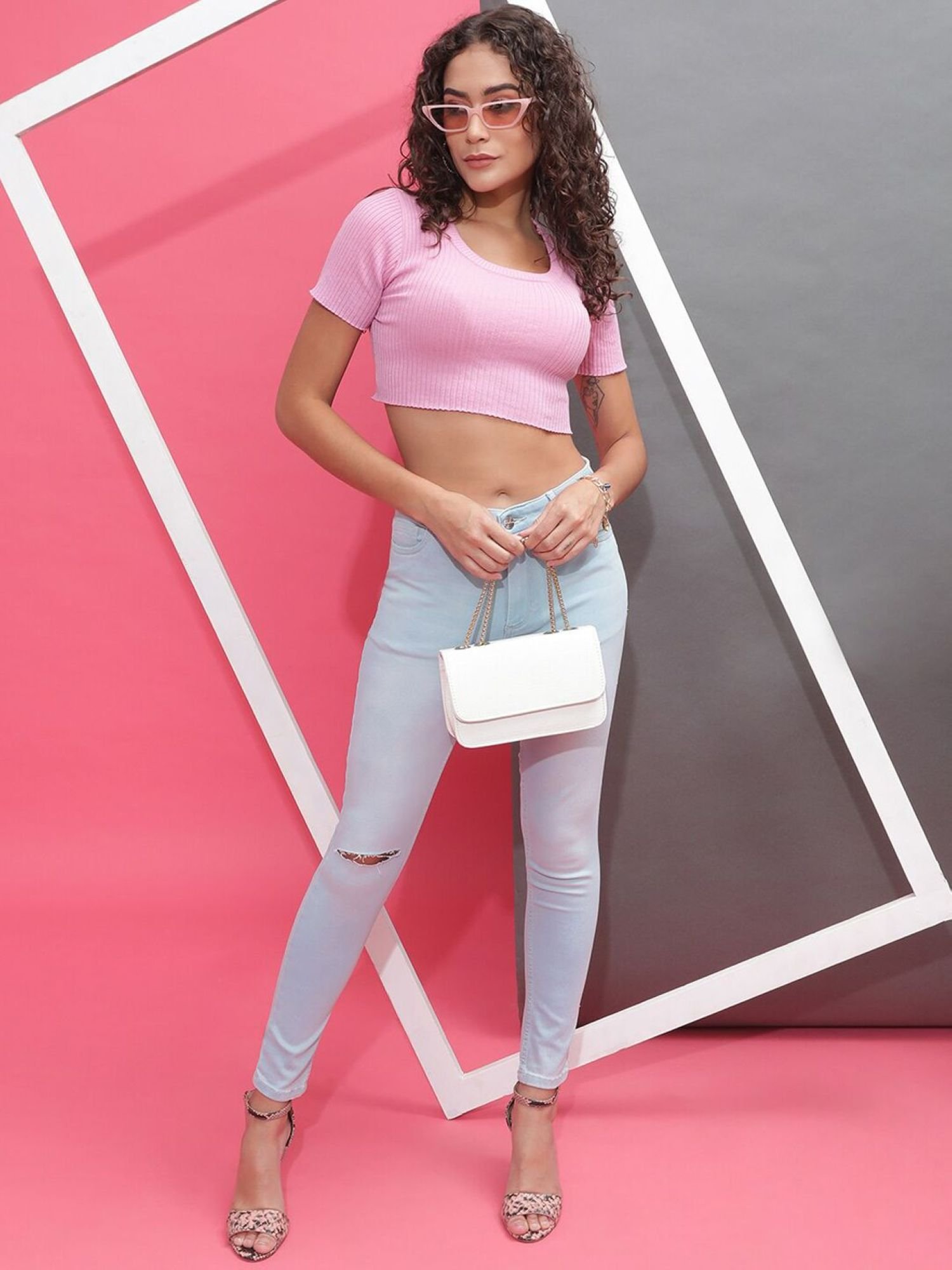 Blue Skinny Fit High-Rise Stretchable Jeans
