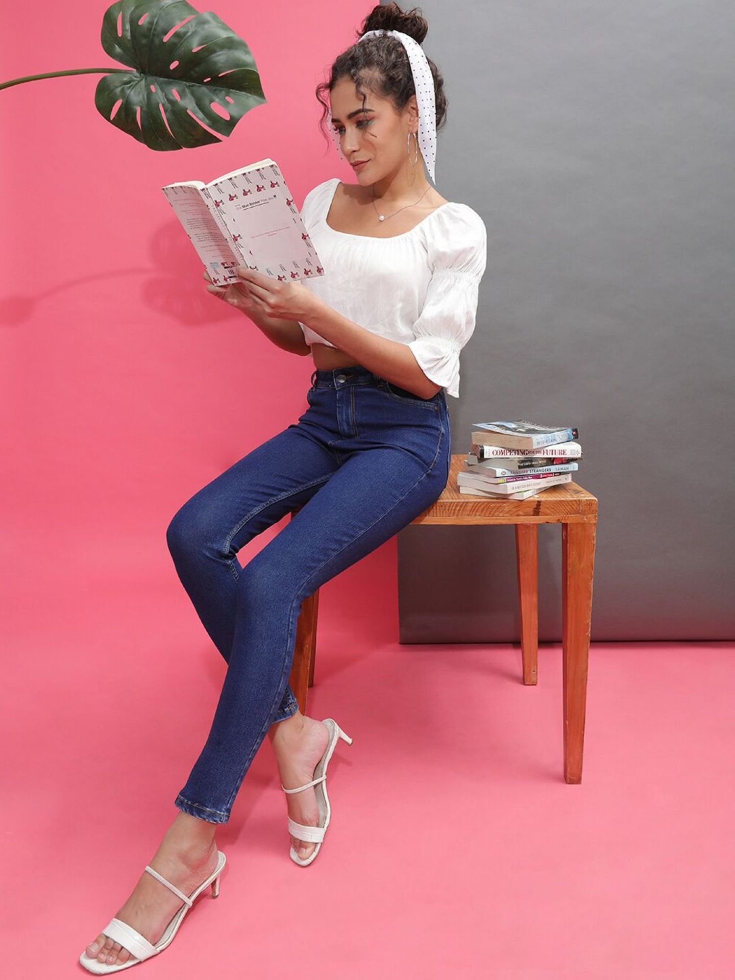 Blue Skinny Fit High-Rise Stretchable Jeans