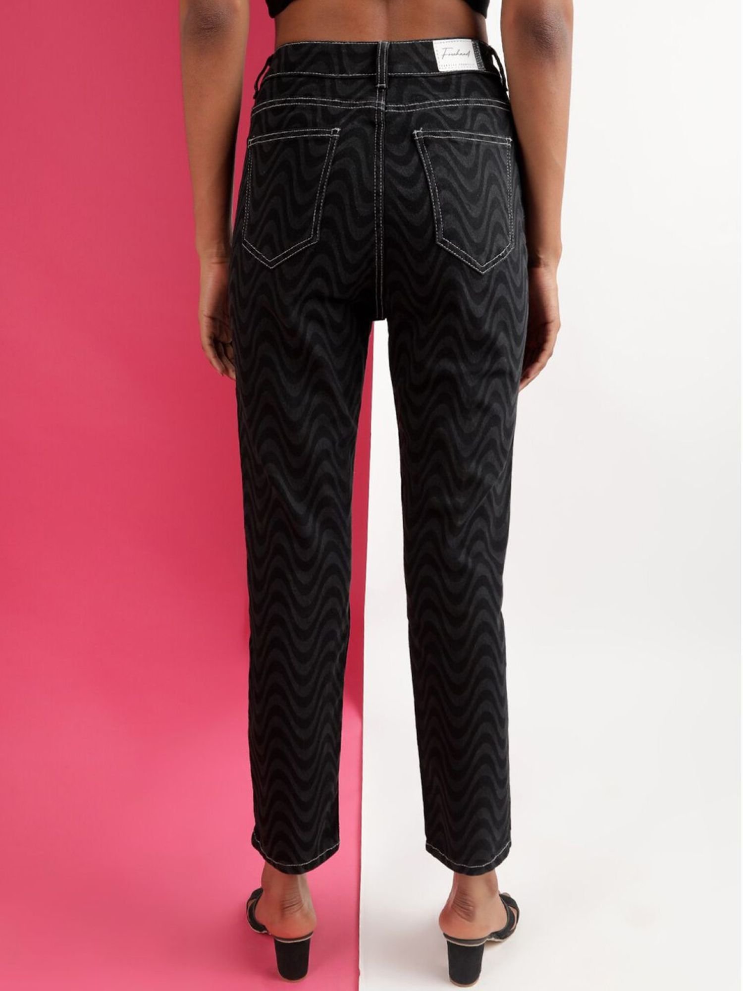 Grey Straight Fit High-Rise Stretchable Jeans