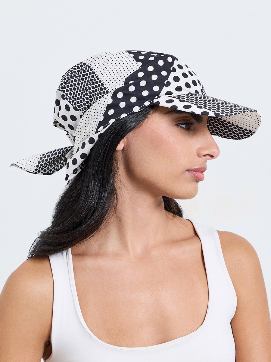 Multi-Color Polka Dot Scarf Cap