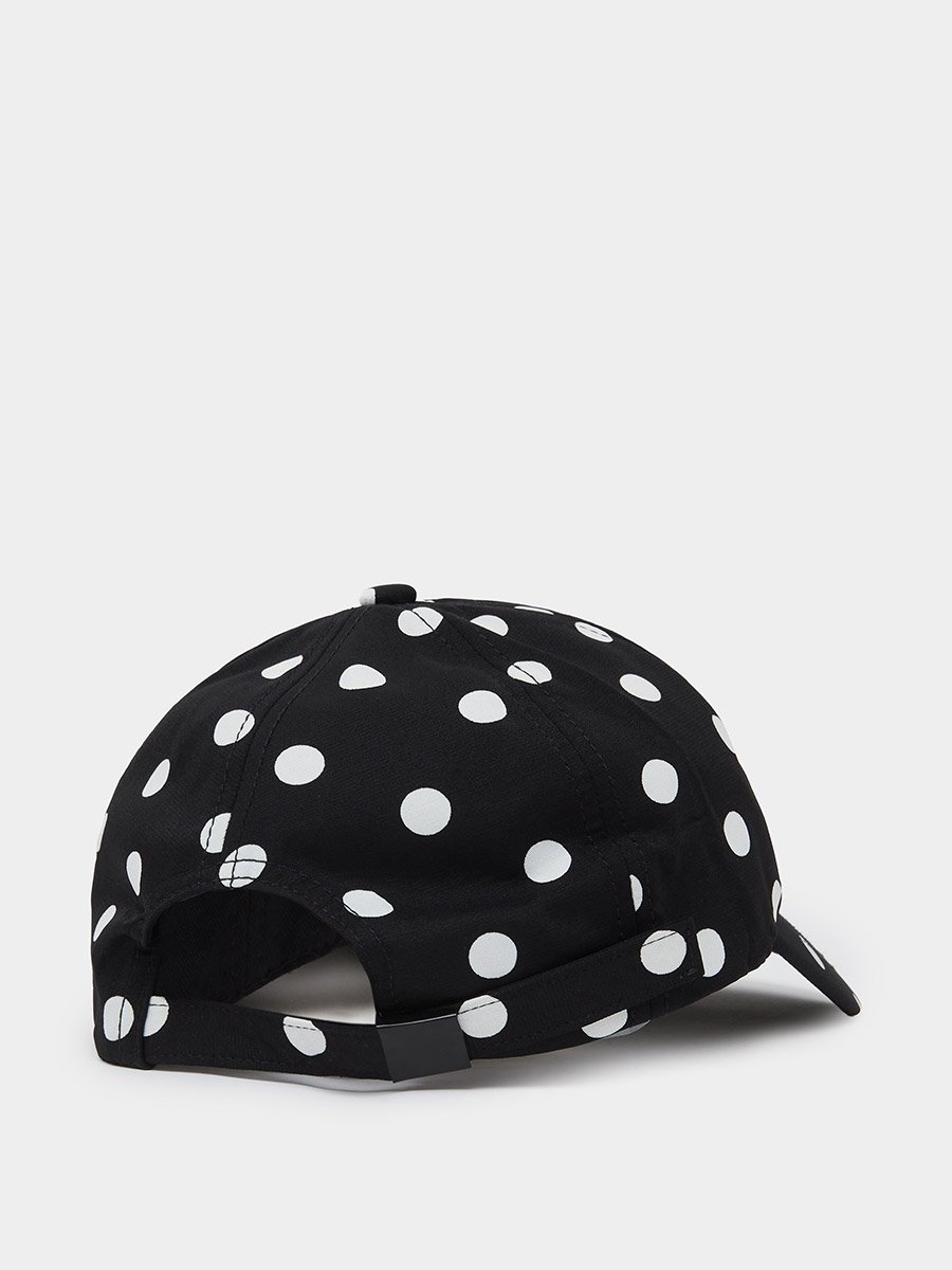 Black Polka Dot Baseball Cap