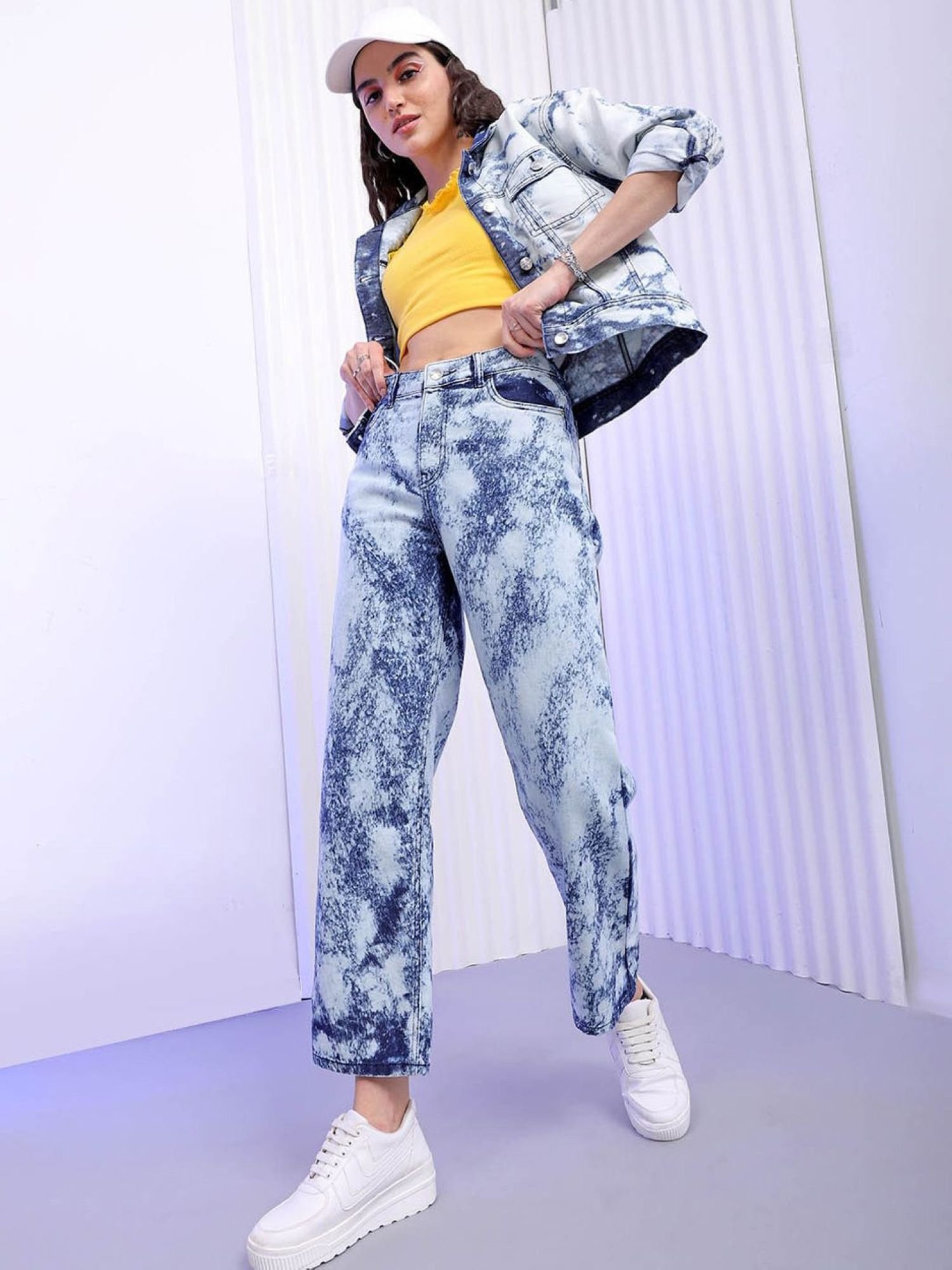 White Wide Leg High-Rise Jeans