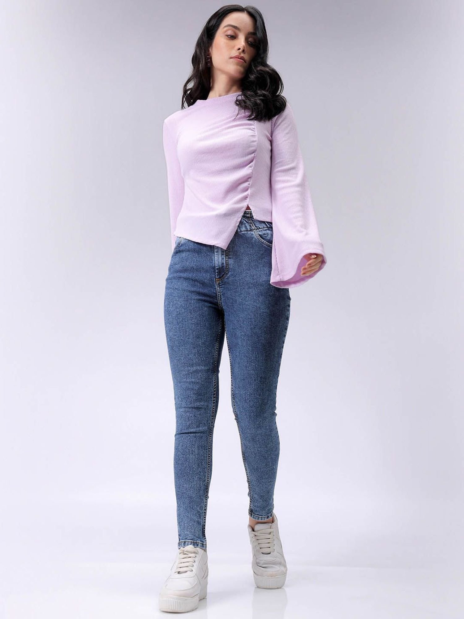 Blue Skinny Fit High-Rise Stretchable Jeans