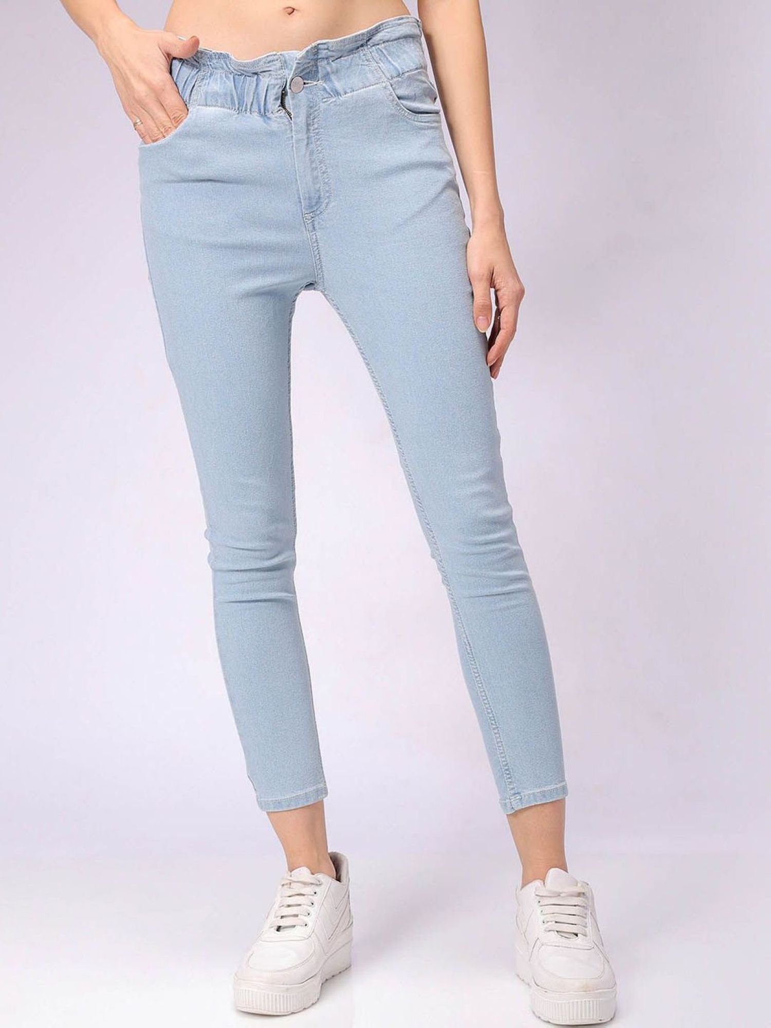 Blue Skinny Fit High-Rise Stretchable Jeans