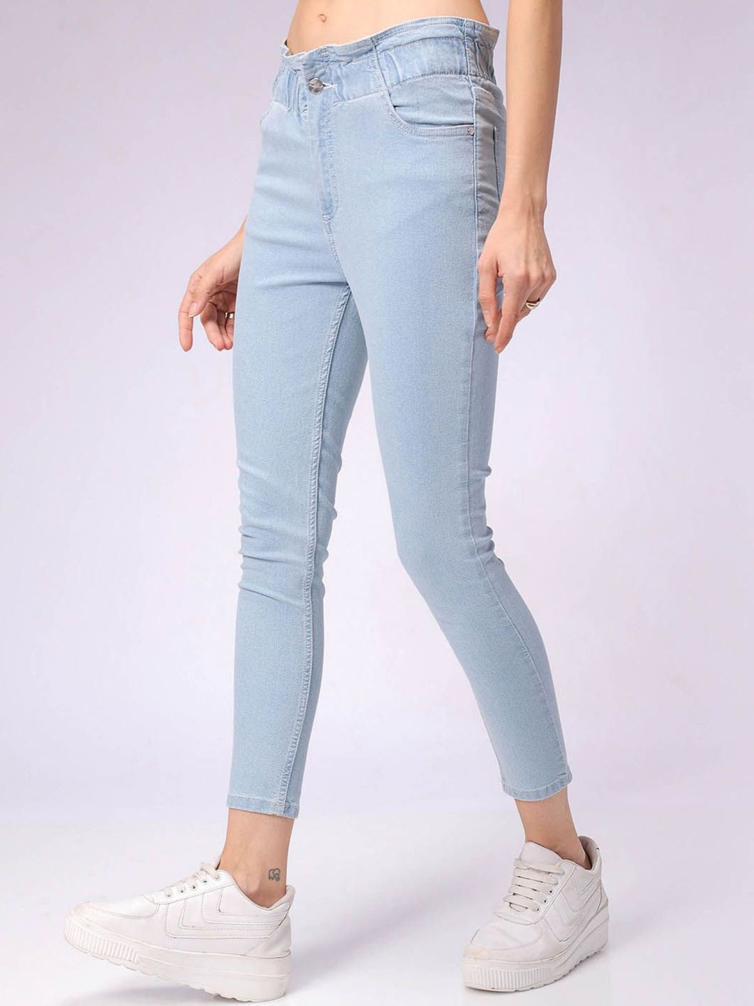 Blue Skinny Fit High-Rise Stretchable Jeans