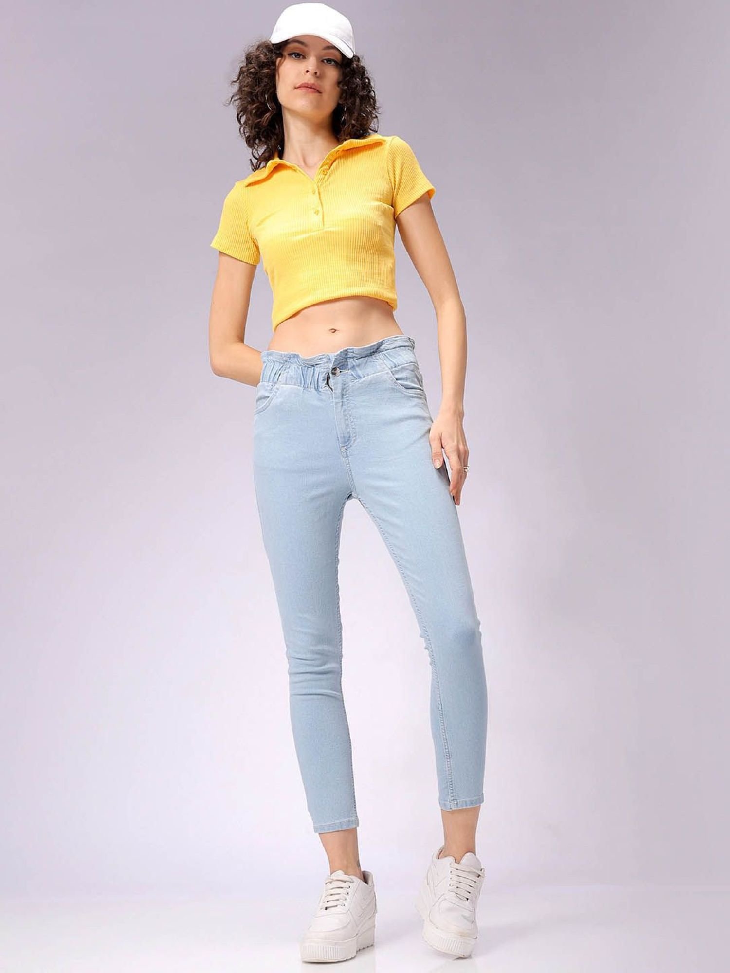 Blue Skinny Fit High-Rise Stretchable Jeans