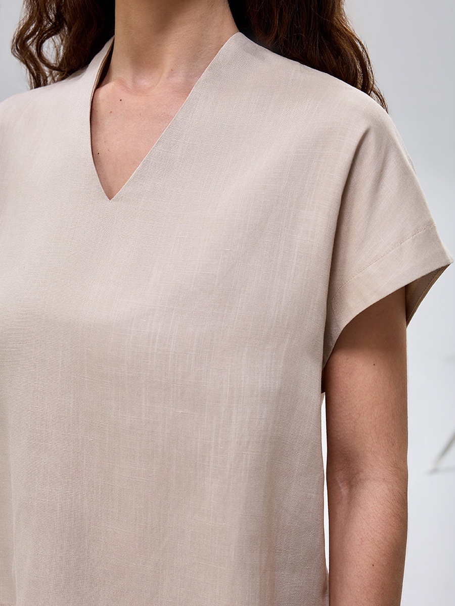 Plain V Neck Top