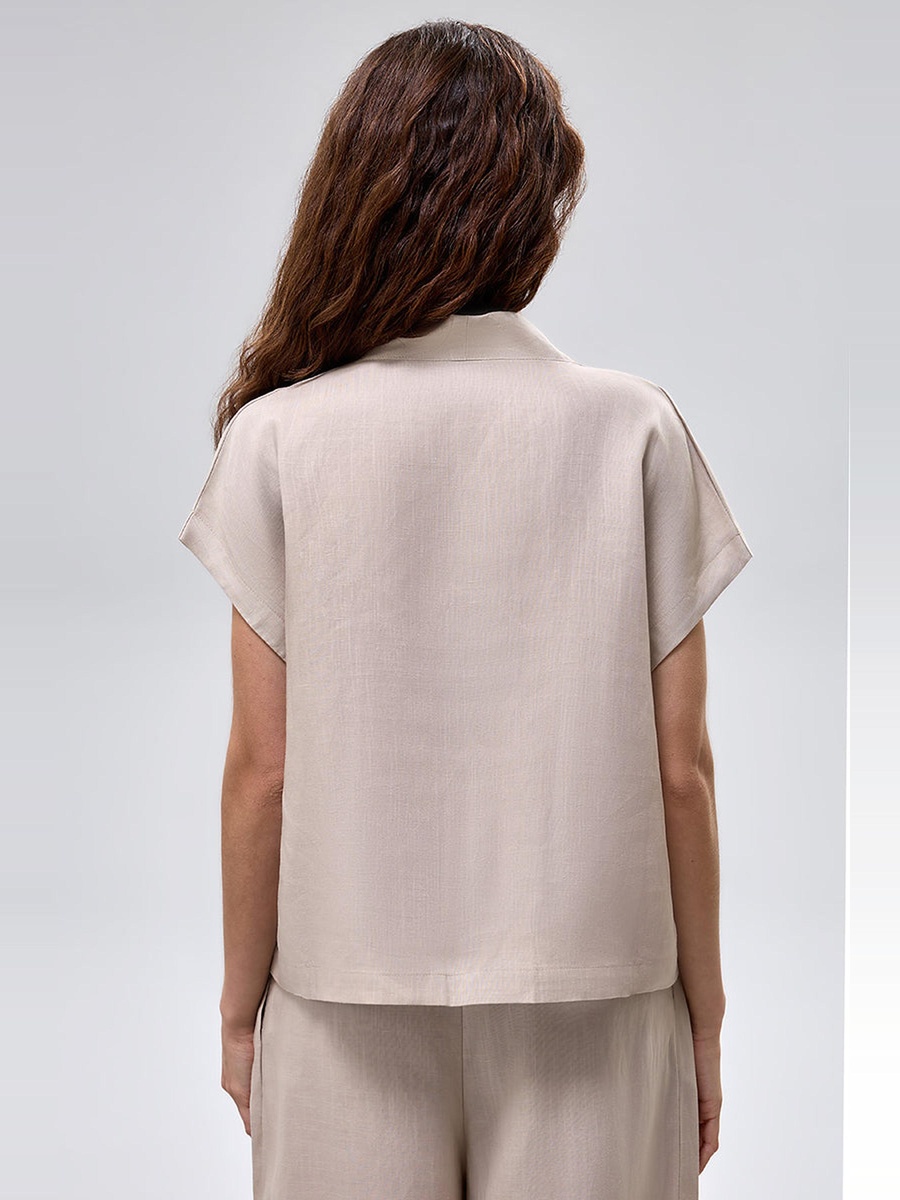 Plain V Neck Top