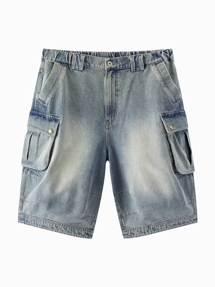 Men Cargo Denim Shorts