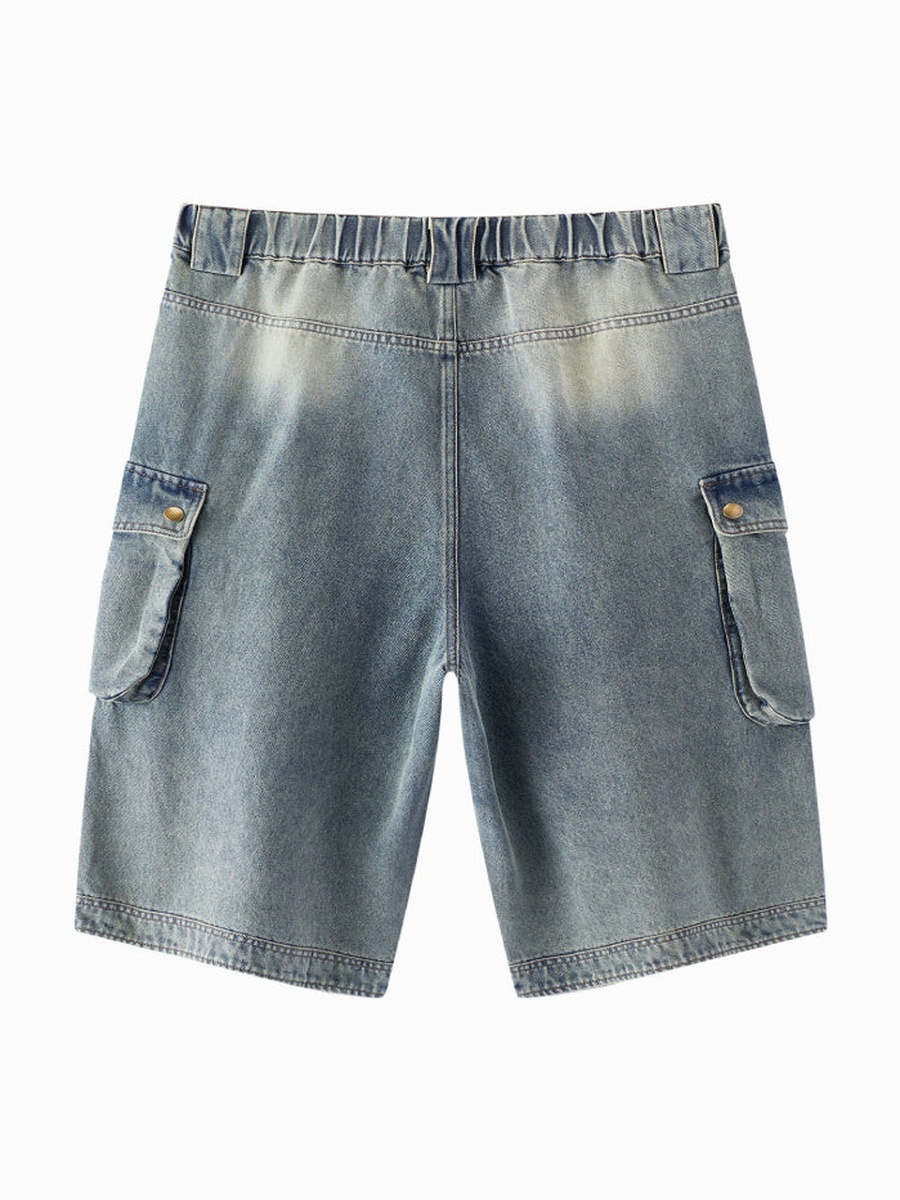 Men Cargo Denim Shorts