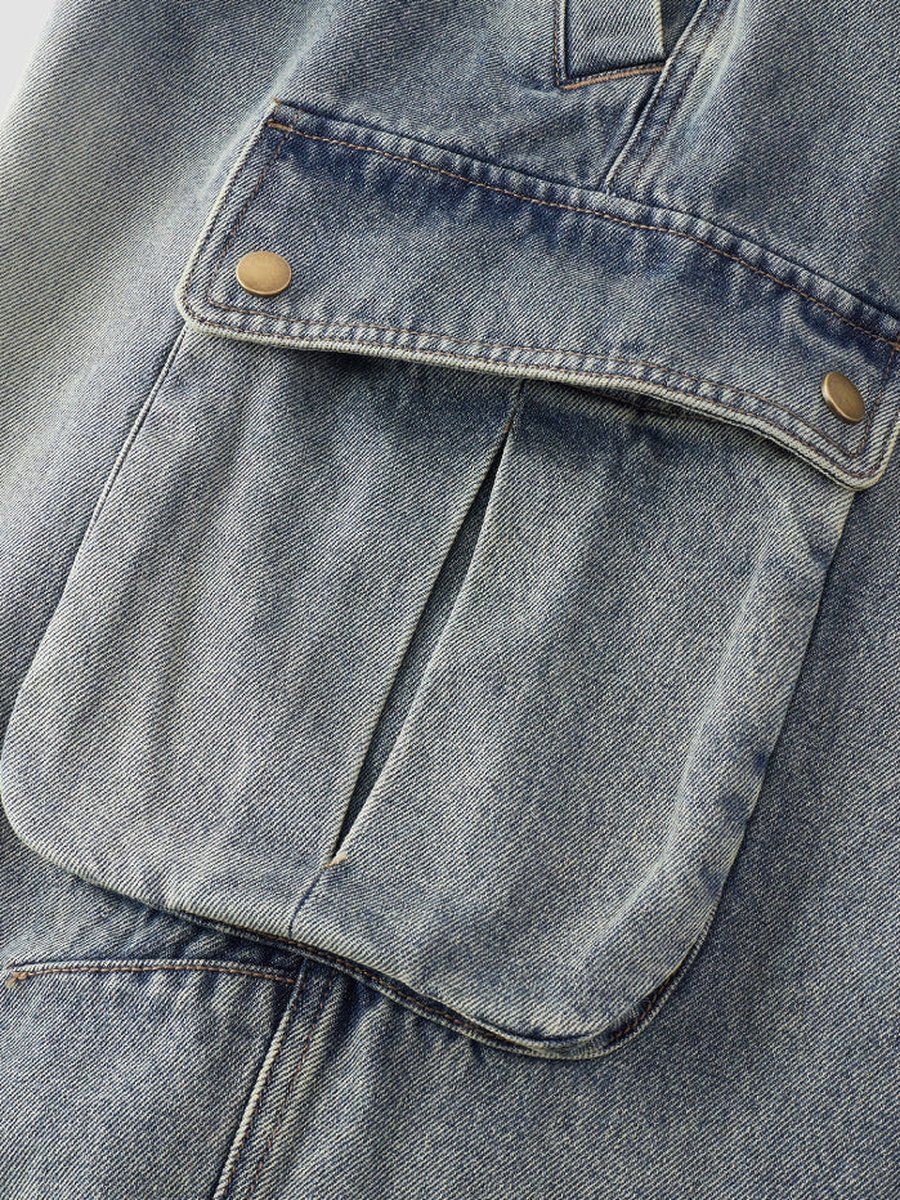 Men Cargo Denim Shorts