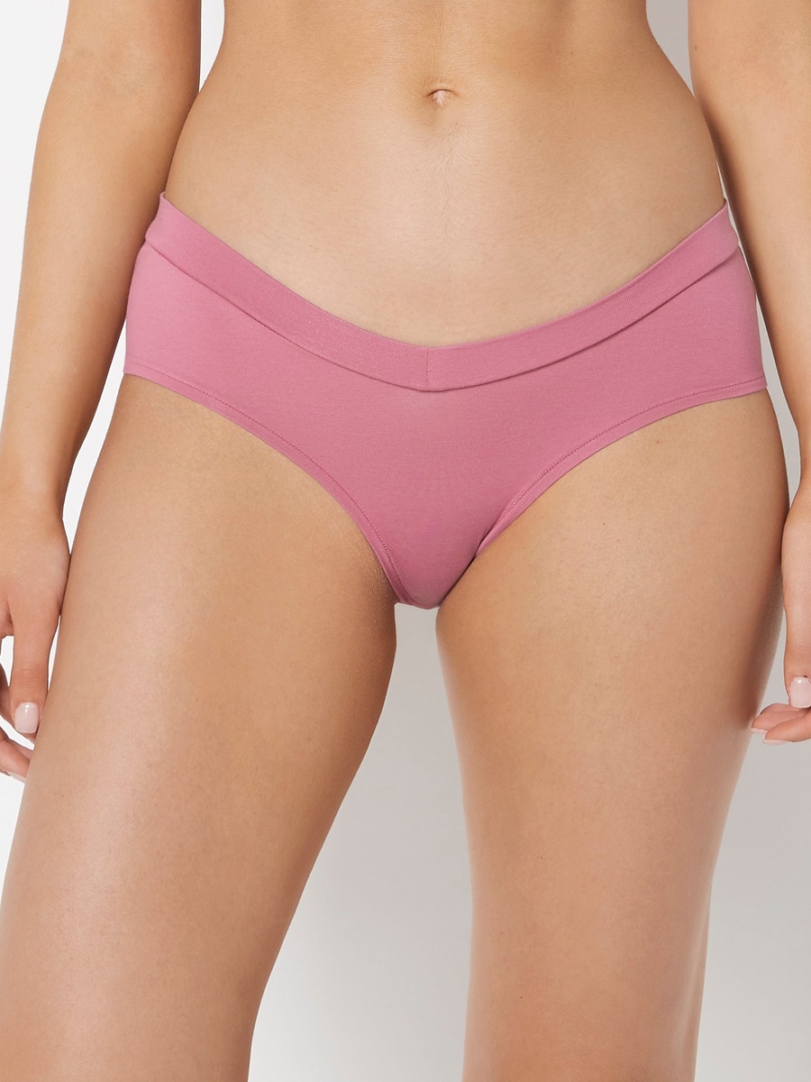 Pink Solid Hipster Panty