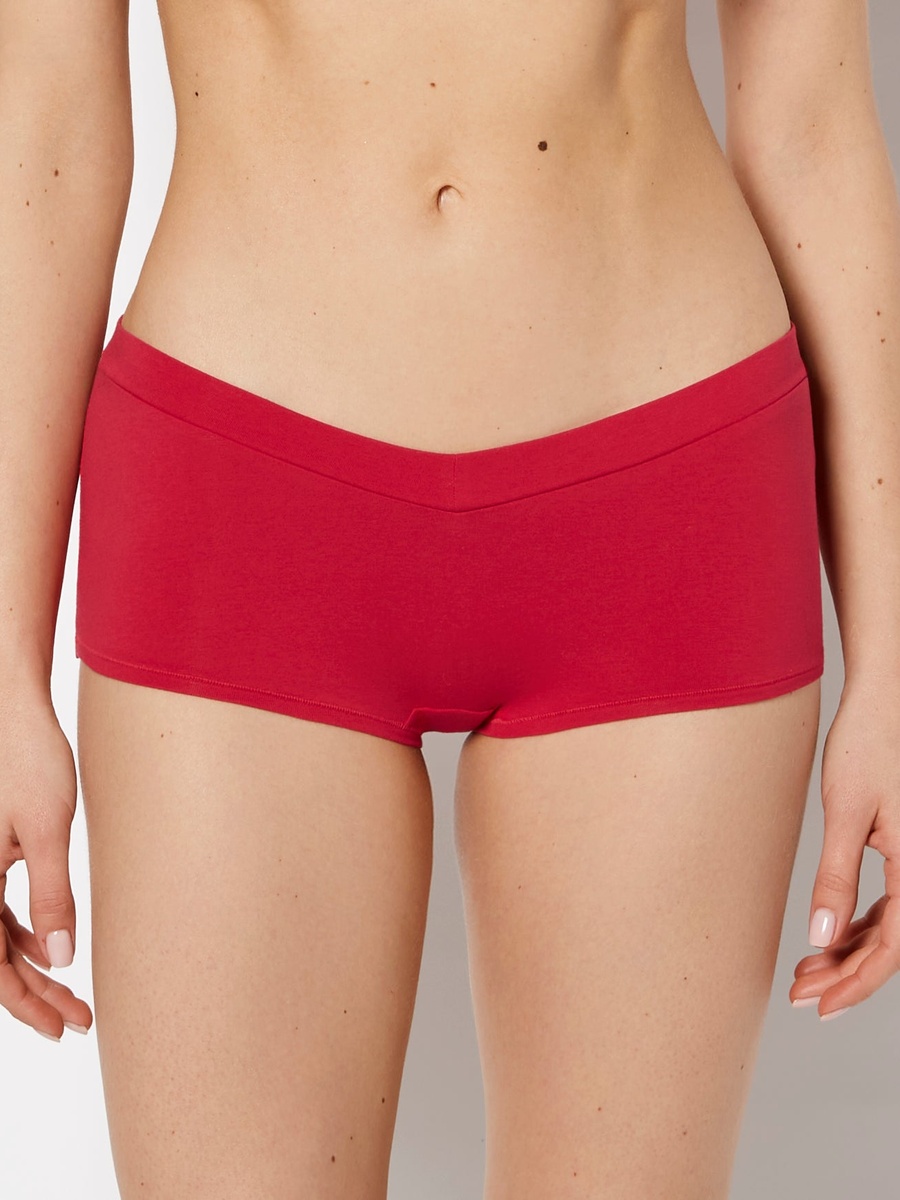 Red Cotton Boyshorts