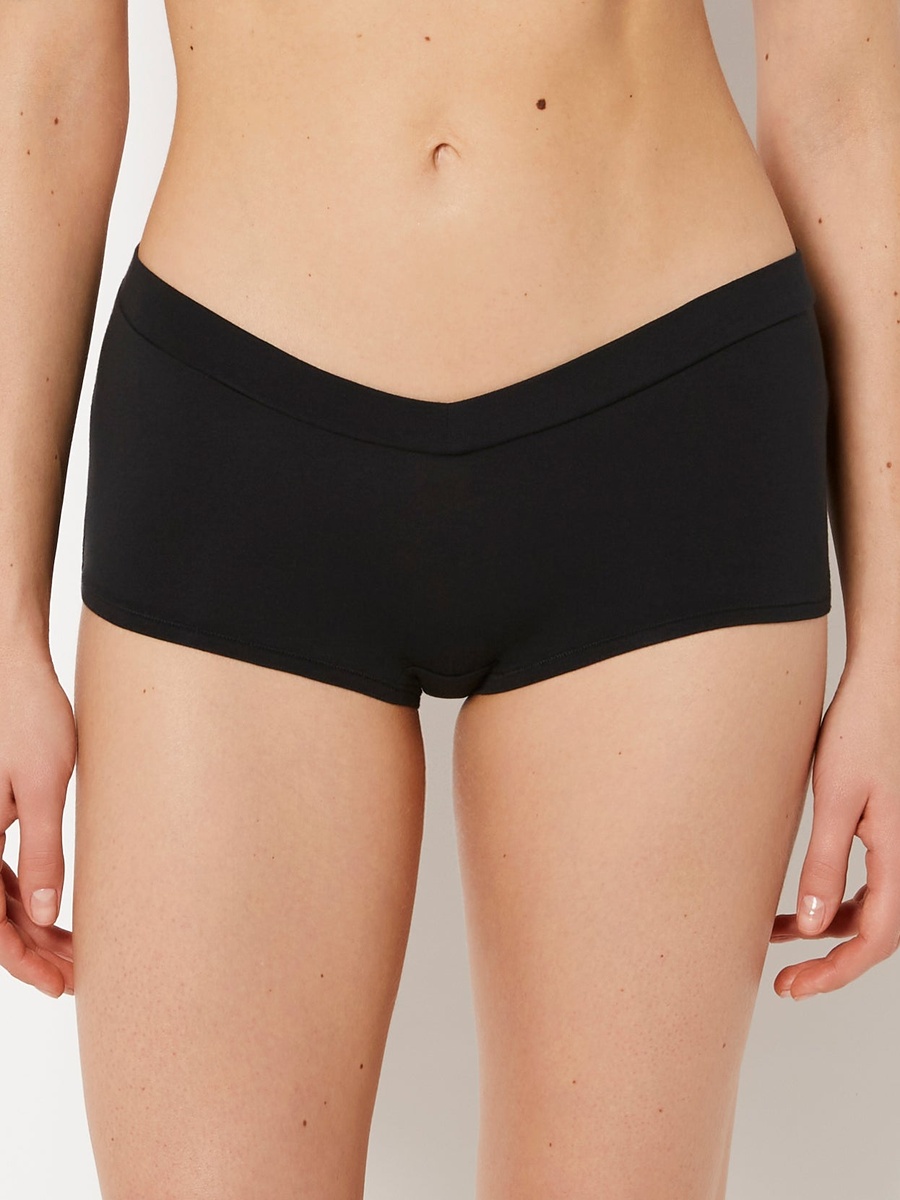 Black Cotton Boyshorts