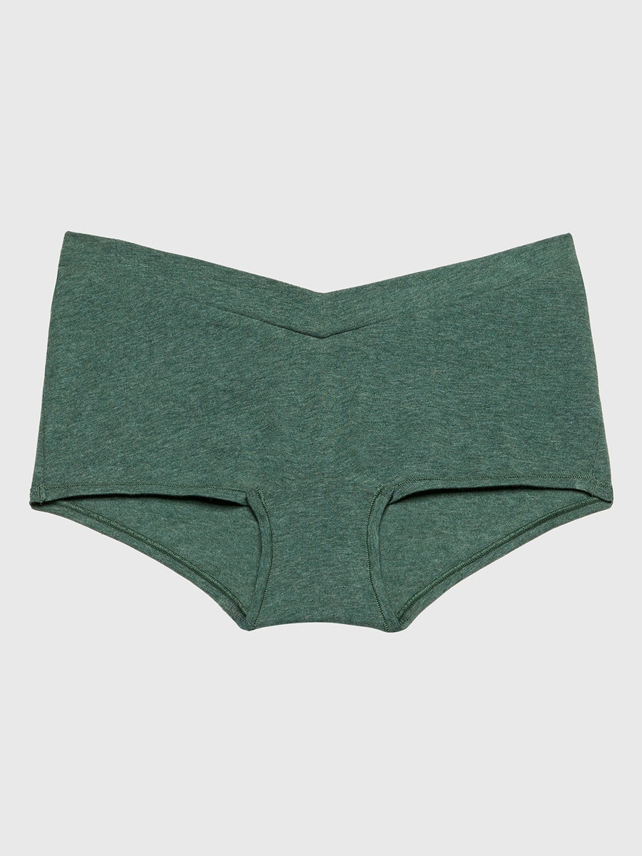 Green Solid Boyshorts