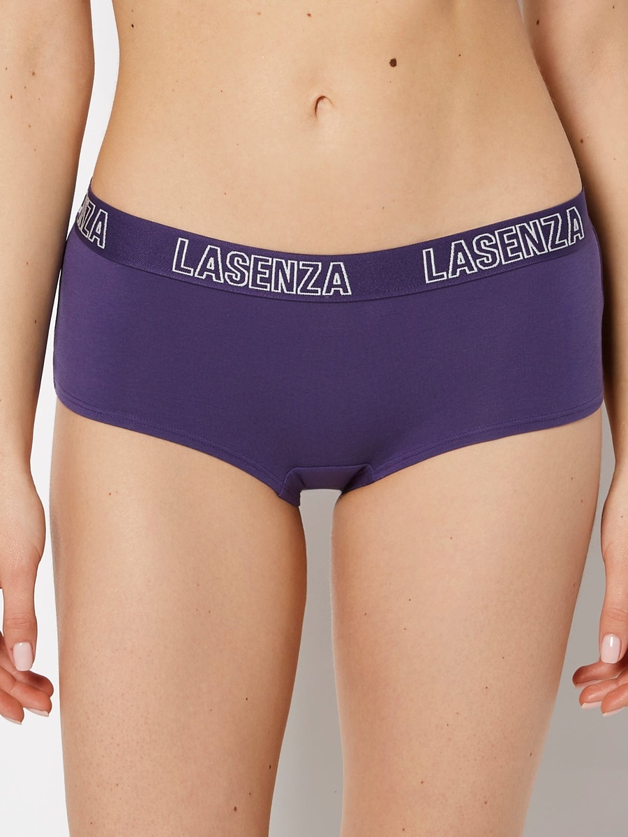 Purple Boyshorts with Logo Band