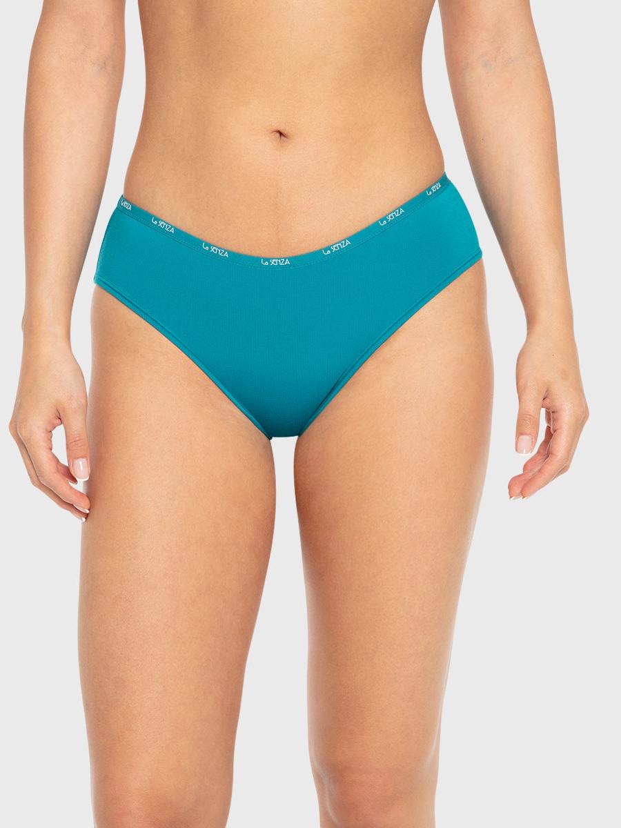 Teal Cotton Hipster Panty