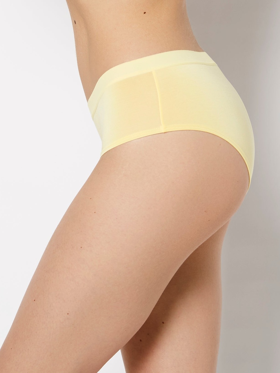 Yellow Solid Hipster Panty