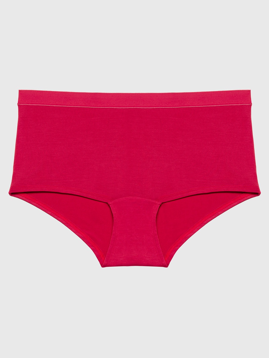 Red Solid Boyshorts