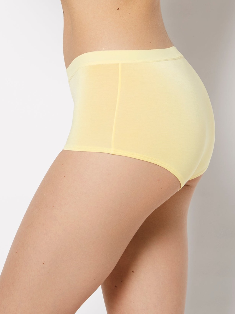 Yellow Solid Boyshorts