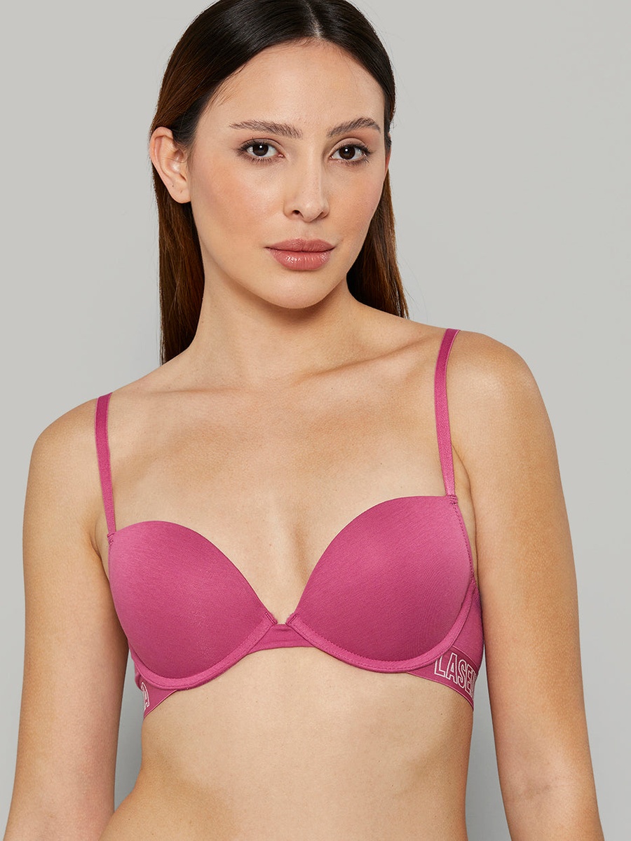 Pink Padded Wired Trendy Bra