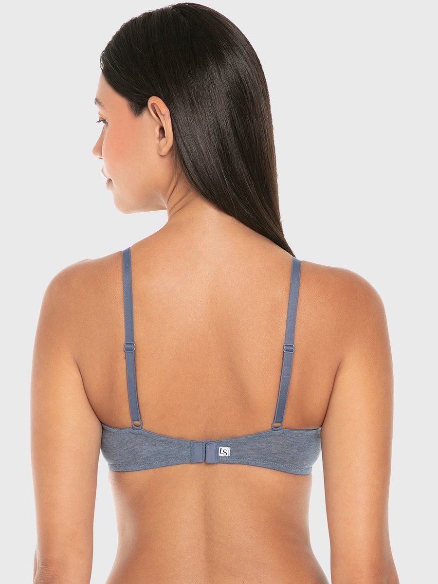 Blue Remix Push Up Plunge Bra