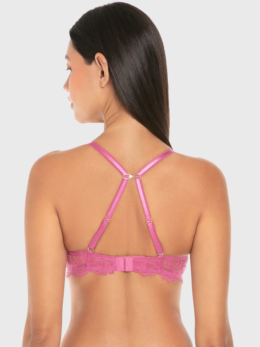 Pink Double Push Up Plunge Bra