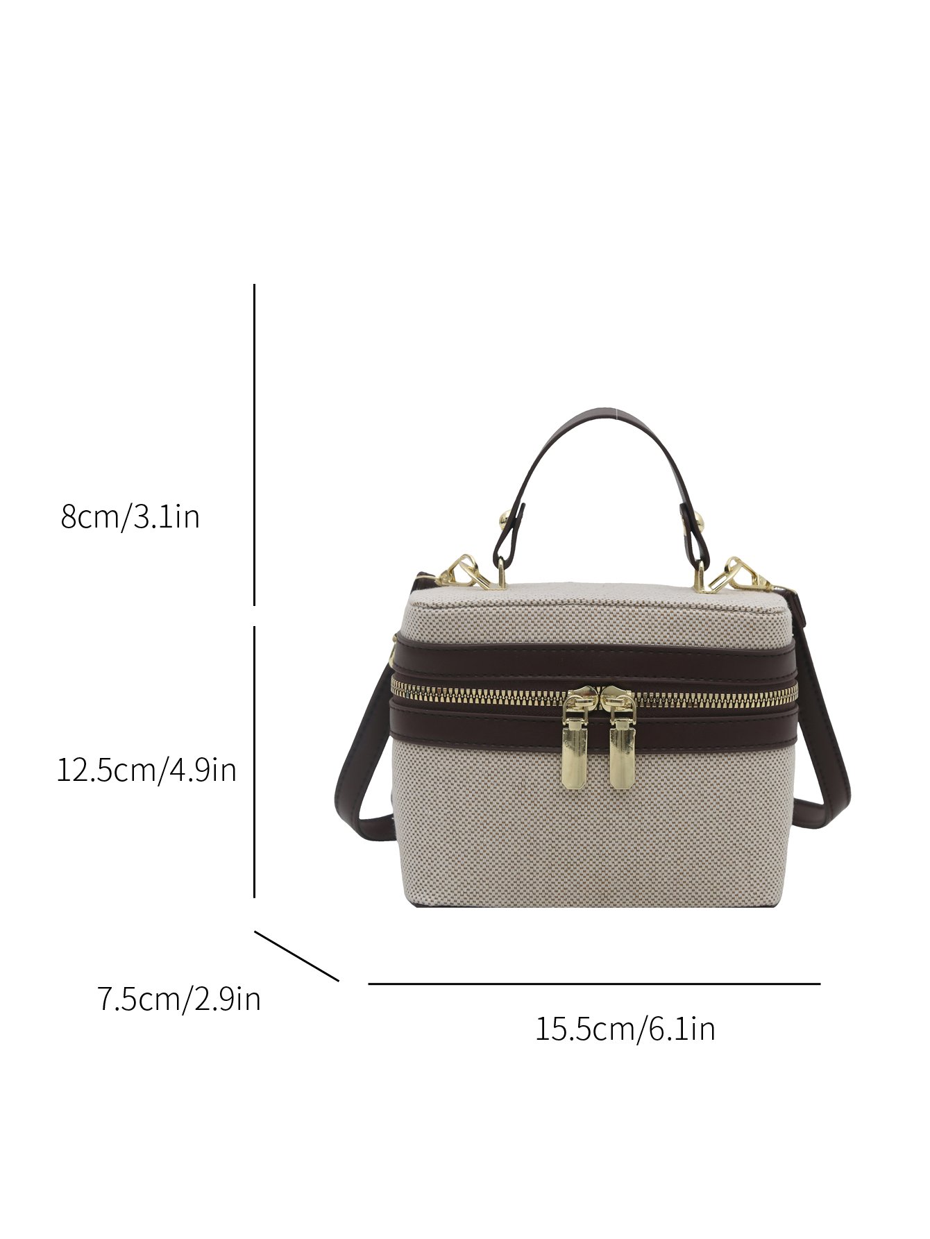 Coffee Brown Crossbody Bag