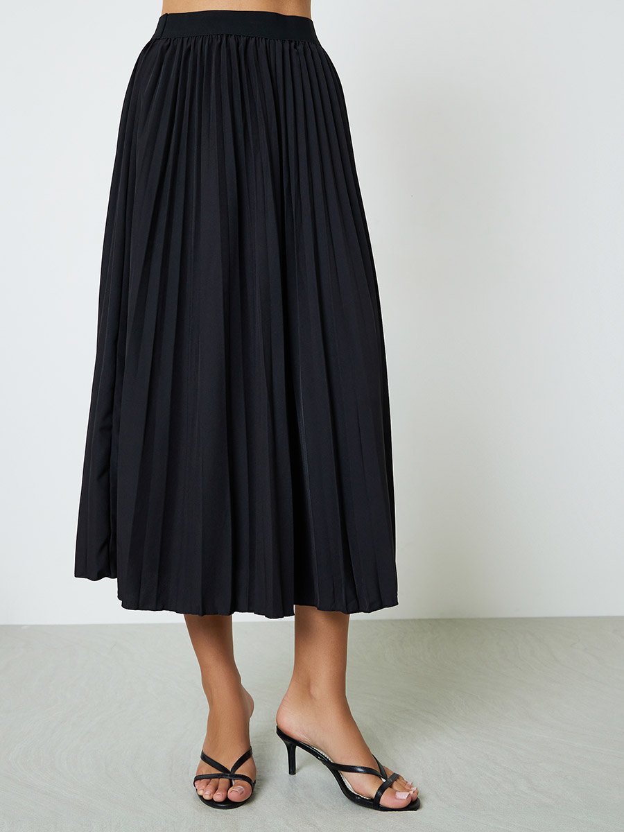 Plain Sleeveless Waistcoat and Skirt Set