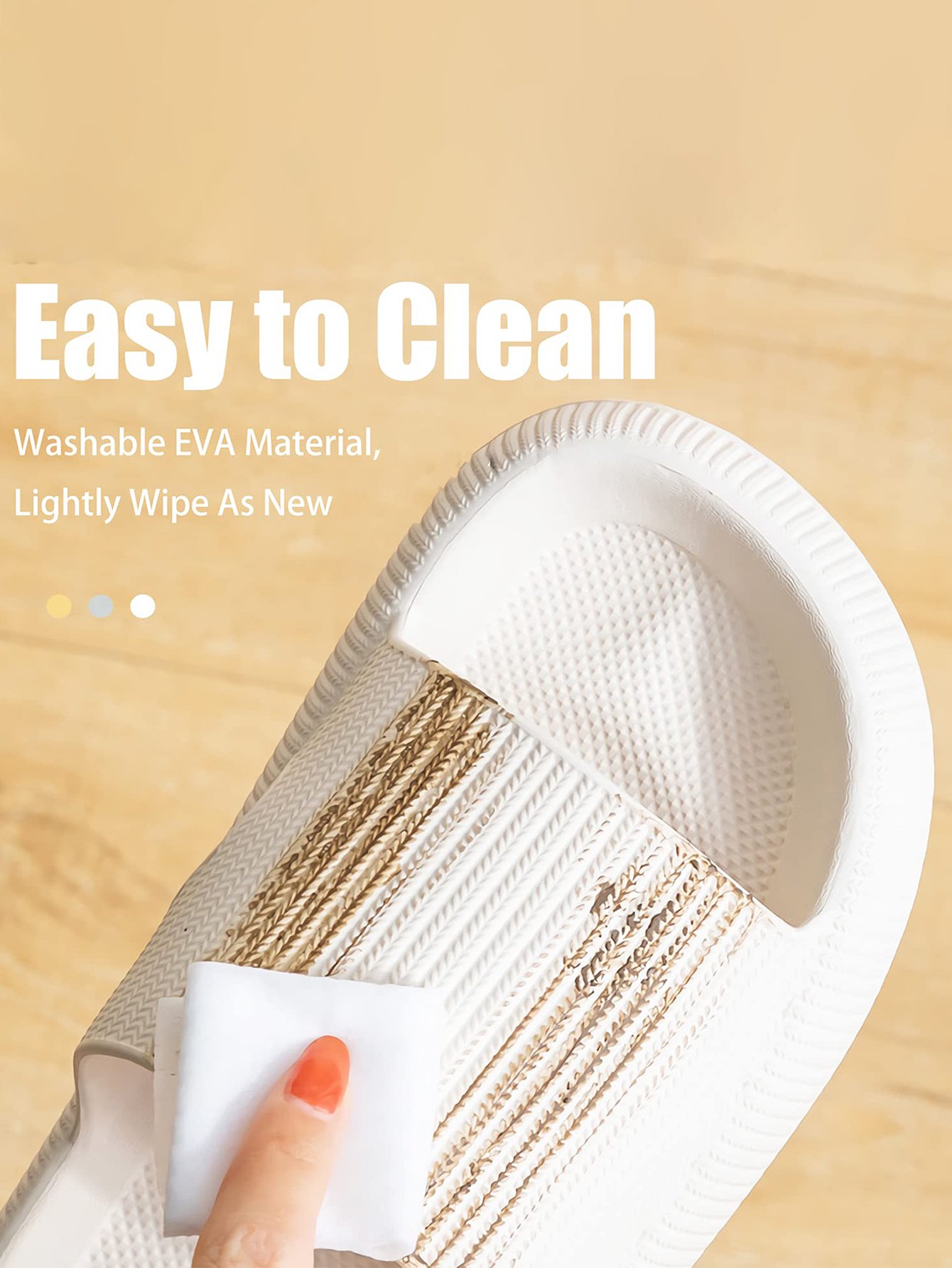 Comfy White Cloud Slides for Women - Soft and Non-Slip