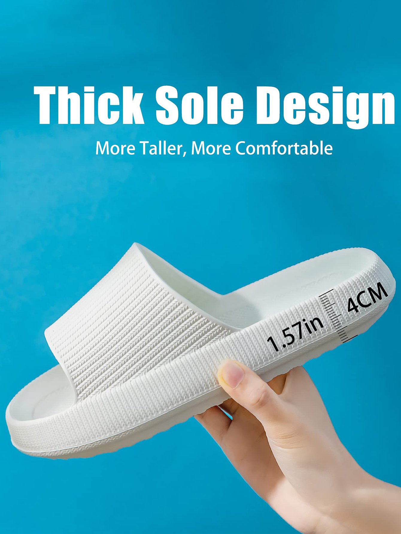 Comfy White Cloud Slides for Women - Soft and Non-Slip