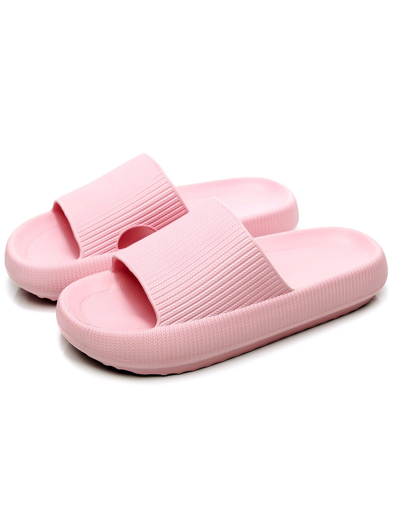 Light Pink Pillow Slides for Women - Soft and Non-Slip