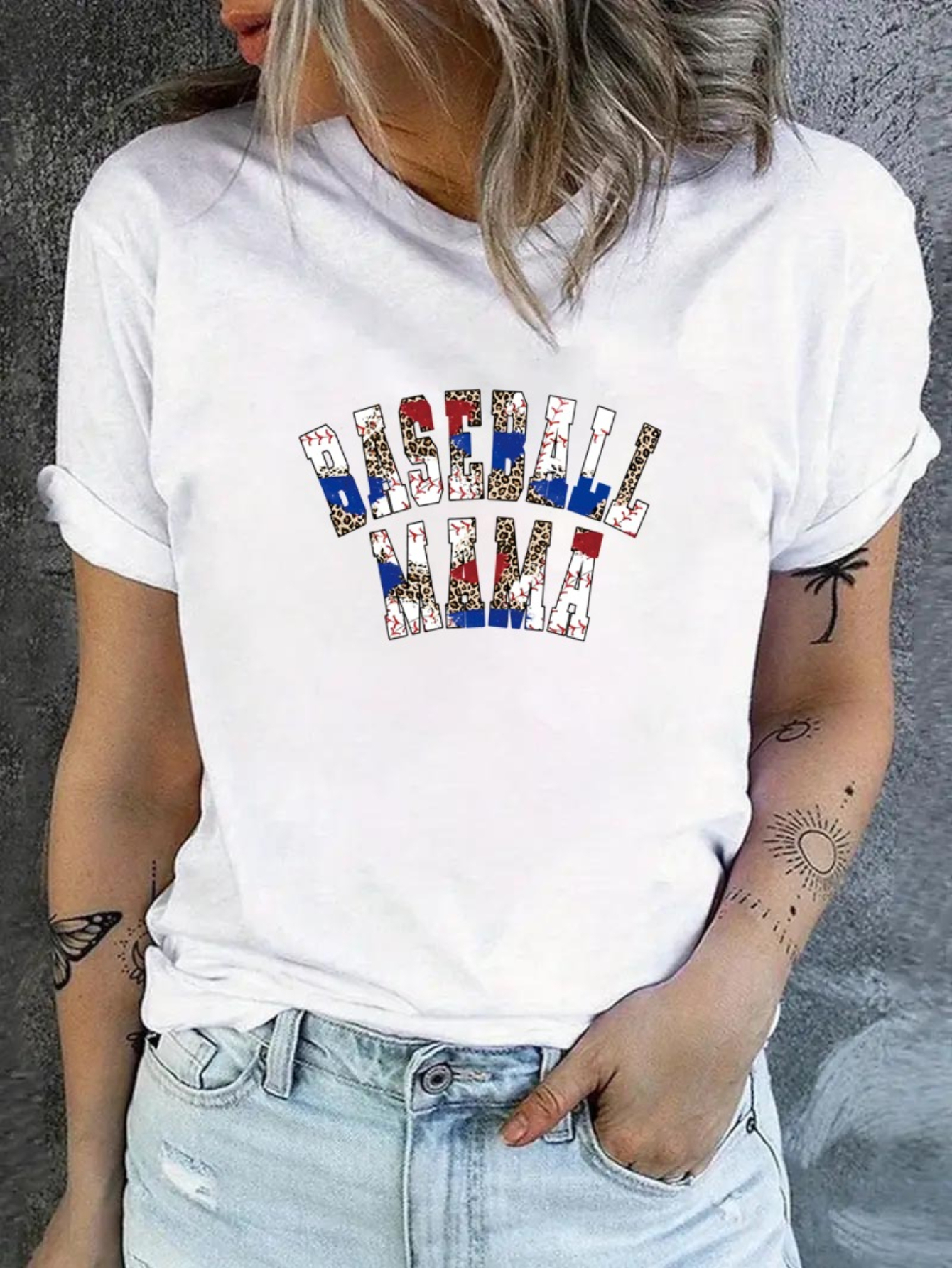 White Graphic Print Short Sleeve T-Shirt