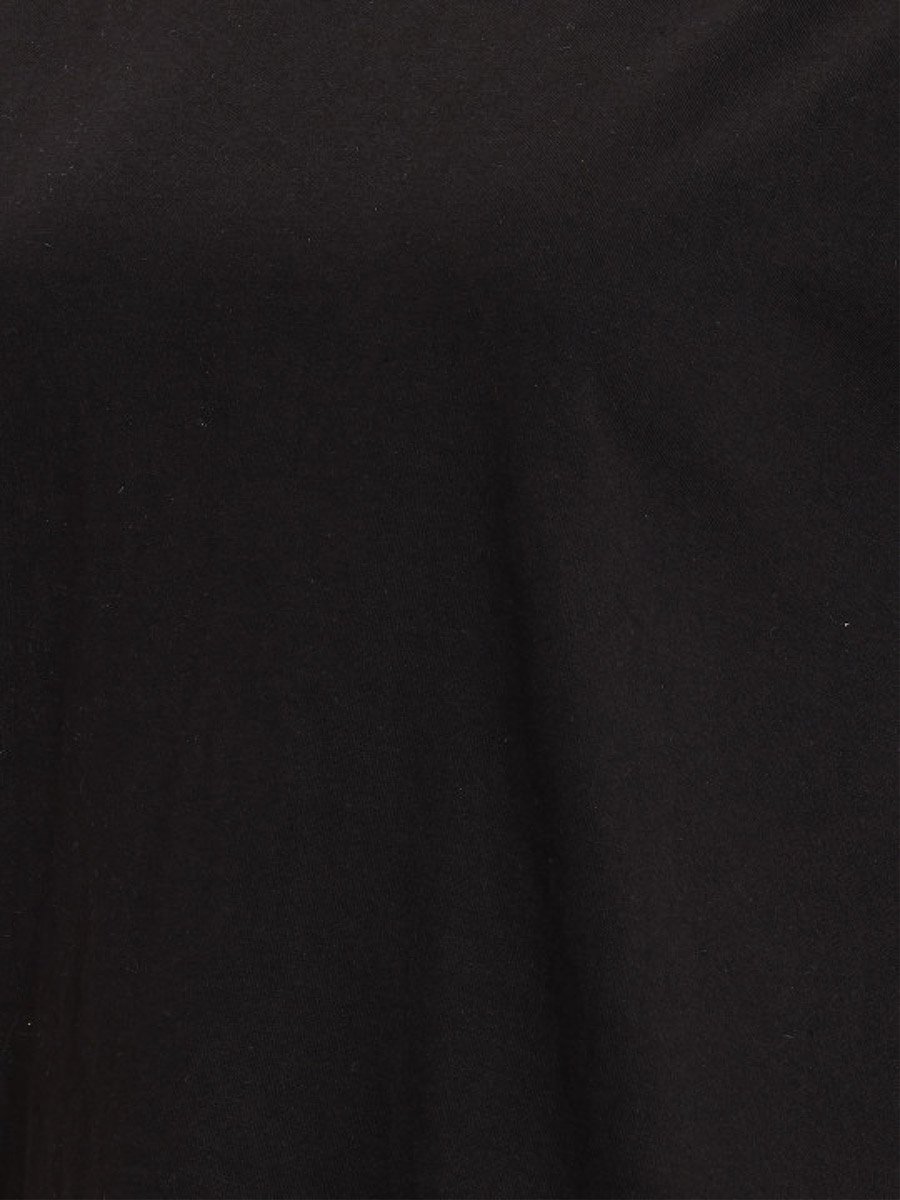 Black Solid Round Neck Regular T-Shirt